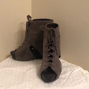 Lucky Brand open toed booties